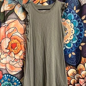 Universal Thread Green Ruffled Midi Dress